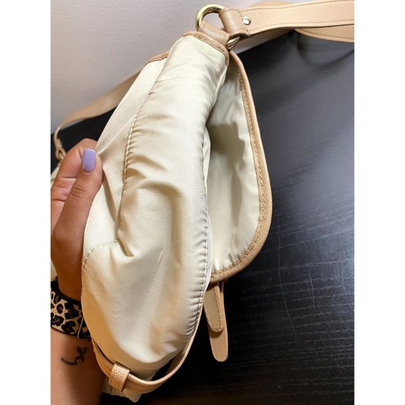 Cole Haan Beige Alexis Crossbody Tantivy Nylon Messenger Bag - Picture 3 of 8